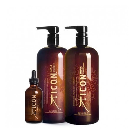 Lot ICON India Shampoo 1000ml + Conditionner 1000ml + India Oil