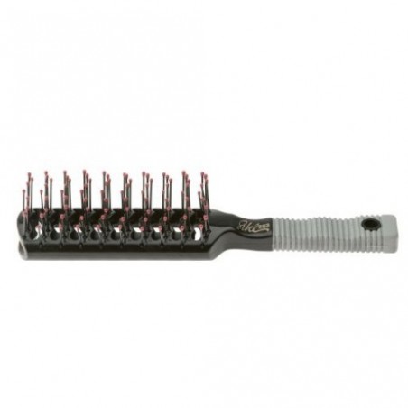 Antistatic brush, nylon pins and rubber grip