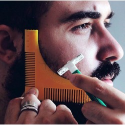 Stencil comb for beard.