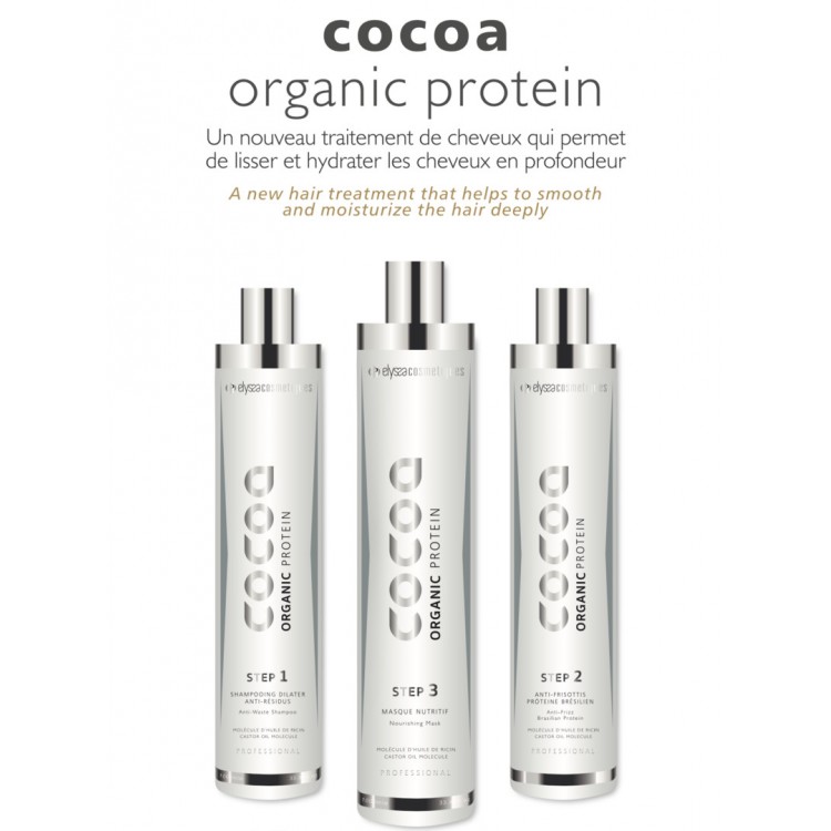 COCOA  ORGANIC kit de lissage au Tanin sans formol( shampooing, soin lissant, et masque)