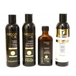TANINO Enzimoterapia Trattamento Argan Oil: Shampoo,Mask, Argan Oil, Recovery.Belma Kosmetik