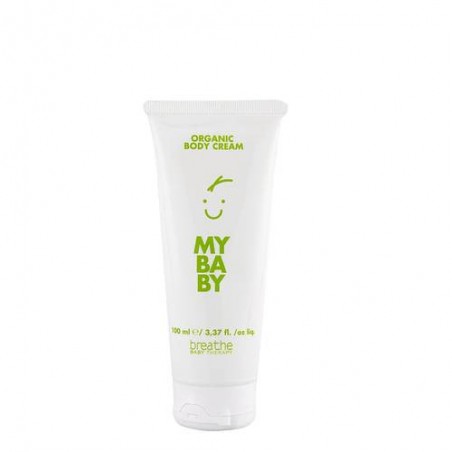 Organic MyBaby Breathe di Naturalmente, crema corpo lenitiva , cura e idrata intensamente la pelle sensibile dei bambini.